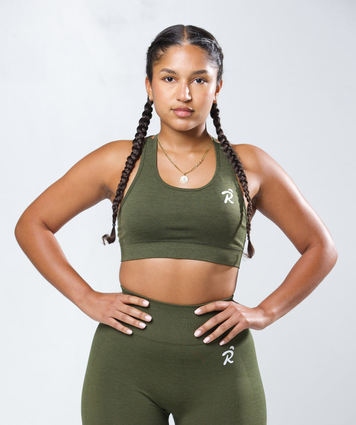 CORE SPORT BRA - OLIVE GREEN