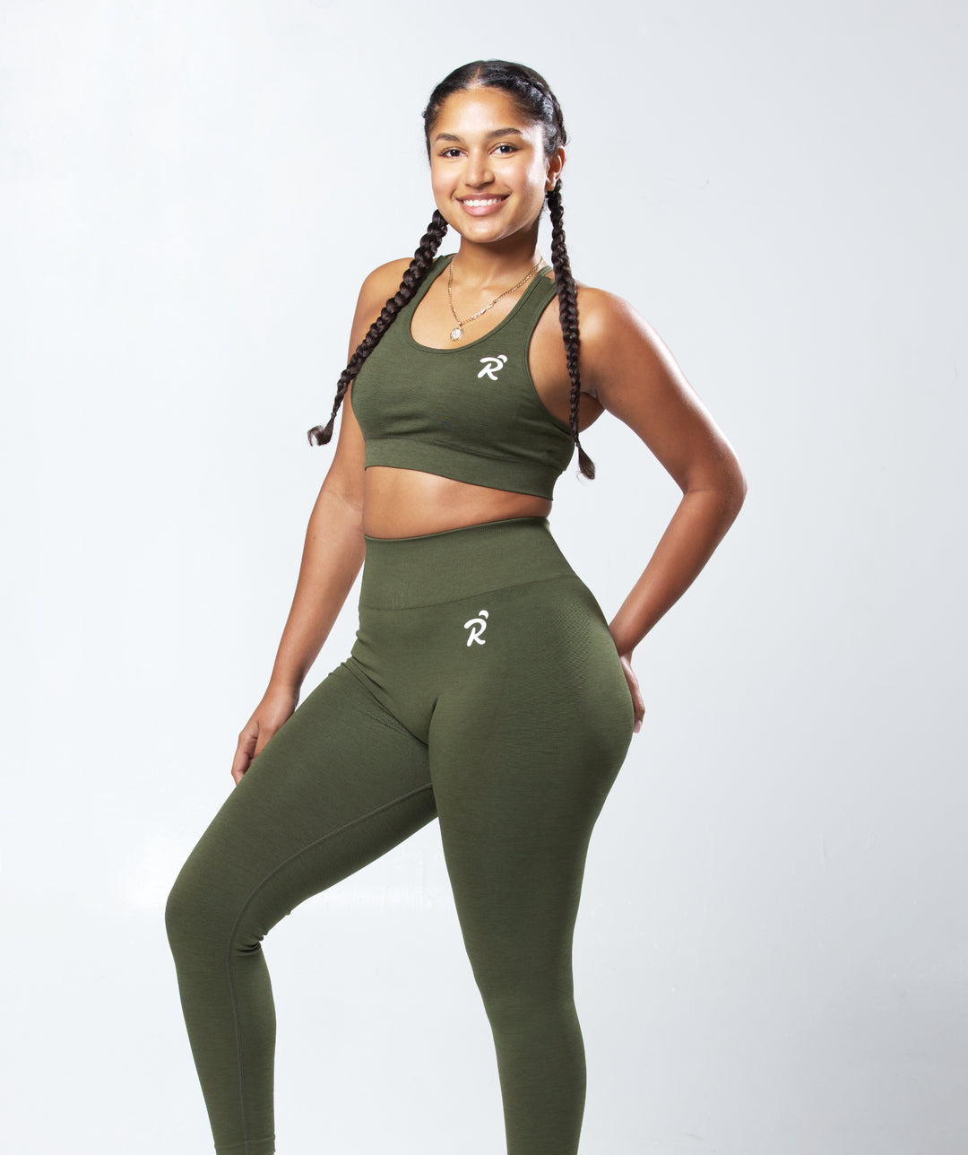 CORE LEGGINGS - OLIVE GREEN