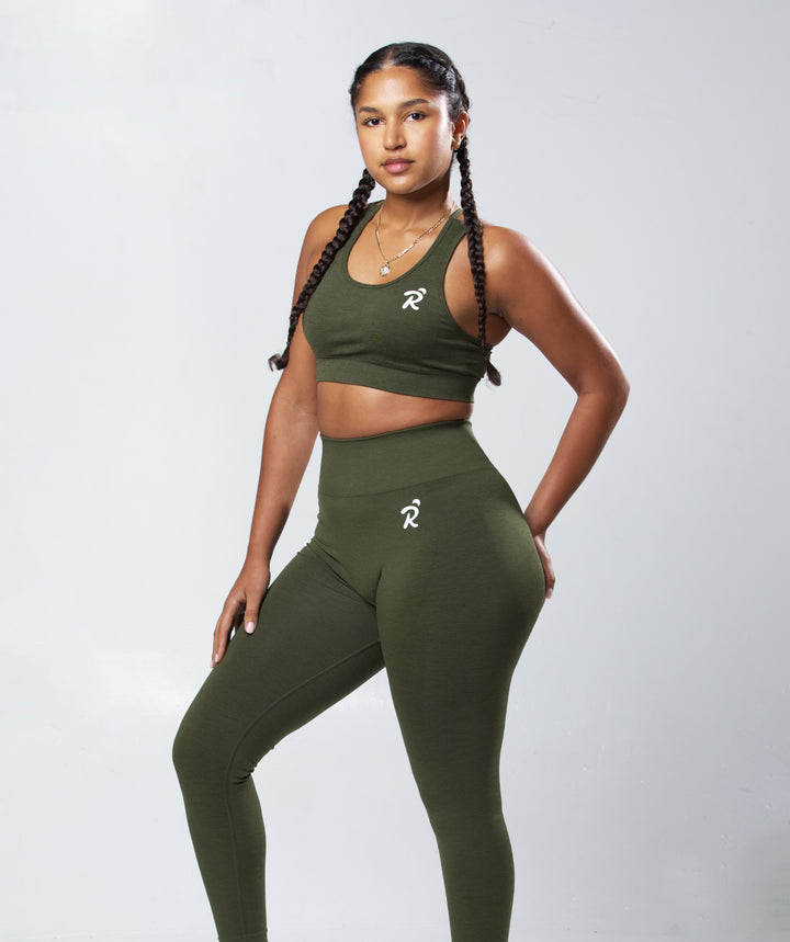 CORE SPORT BRA - OLIVE GREEN