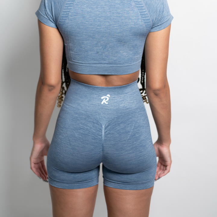 SEAMLESS SHORT - BLUE GRAY